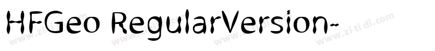 HFGeo RegularVersion字体转换